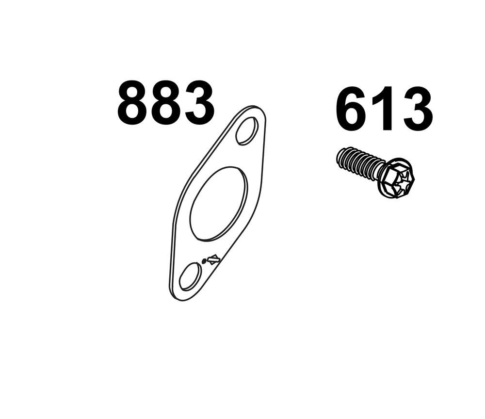 Exhaust Group Diagram and Parts List for 49T877-0014-B5 400000 - 699999 Briggs and Stratton Engine